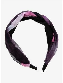 Hair Purple Tie-Dye Braid Chiffon Headband