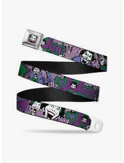 Belts DC Comics Joker Face Logo Spades Seatbelt Belt