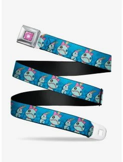 Belts Disney Lilo & Stitch Scrump Poses Hibiscus Flowers Seatbelt Belt