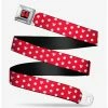 Belts Disney Minnie Mouse Polka Dot Mini Silhouette Seatbelt Belt -boxlunch store 12595686 hi