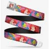 Belts Disney The Little Mermaid Ariel Flounder And Fish Trio Seatbelt Belt -boxlunch store 12791098 hi