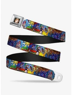 Belts Disney Beauty And The Beast Stained Glass Scenes Youth Seatbelt Belt