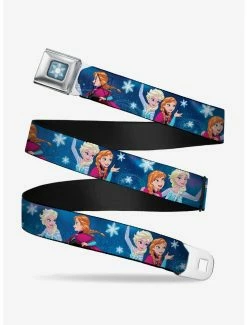Belts Disney Frozen Elsa Anna 3 Poses Snowflakes Youth Seatbelt Belt