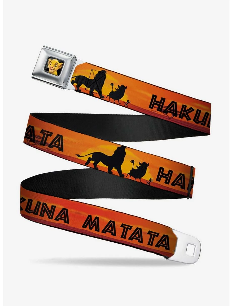 Belts Disney The Lion King Hakuna Matata Sunset Youth Seatbelt Belt 3 Belts Disney The Lion King Hakuna Matata Sunset Youth Seatbelt Belt