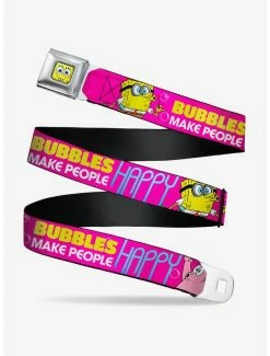 Belts Spongebob Squarepants Patrick Starfish Pose Bubbles Make People Happy Youth Seatbelt Belt