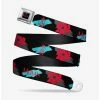Belts Disney Mulan Red Flower Seatbelt Belt