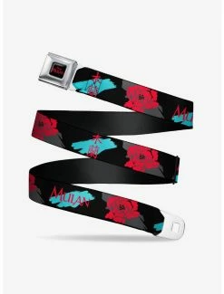 Belts Disney Mulan Red Flower Seatbelt Belt
