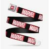 Belts Marvel Brick Black Red White Logo Seatbelt Belt 1 Belts Marvel Brick Black Red White Logo Seatbelt Belt -boxlunch store 13730515 hi