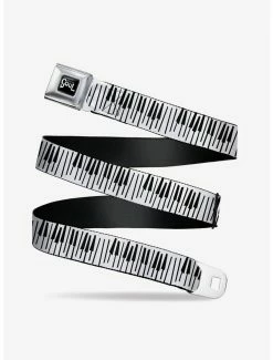 Belts Soul Piano Keys White Black Seatbelt Belt