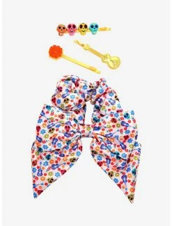 Hair Disney Pixar Coco Sugar Skull Bobby Pin And Scrunchy Set - BoxLunch Exclusive