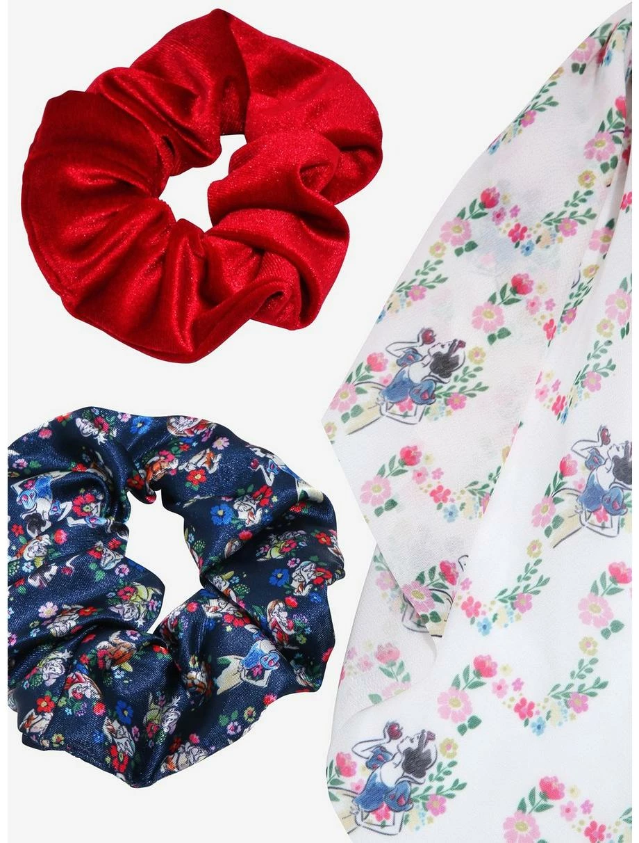 Hair Disney Snow White And The Seven Dwarfs Allover Print Scrunchy Set - BoxLunch Exclusive 4 Hair Disney Snow White And The Seven Dwarfs Allover Print Scrunchy Set - BoxLunch Exclusive - Image 2