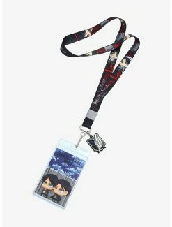 boxlunch store 24 Lanyards Attack On Titan Chibi Eren & Levi Lanyard - BoxLunch Exclusive