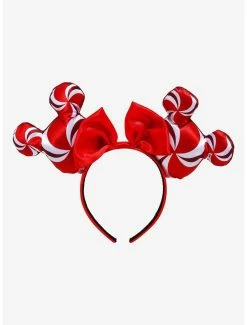 Hair Disney Candy Cane Minnie Mouse Ears - BoxLunch Exclusive