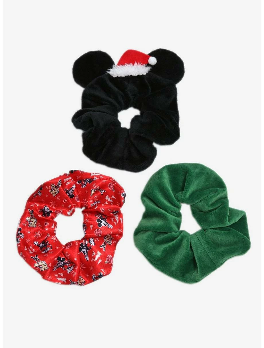 Hair Disney Mickey Mouse Figural Scrunchy Set 3 Hair Disney Mickey Mouse Figural Scrunchy Set