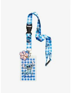 Lanyards Disney Lilo & Stitch Gingham Stitch Lanyard - BoxLunch Exclusive