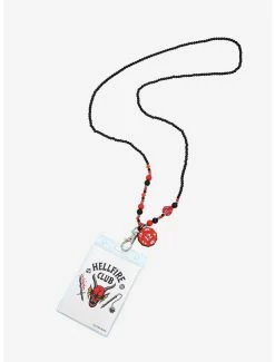 boxlunch store 22 Lanyards Stranger Things Hellfire Club Beaded Lanyard - BoxLunch Exclusive